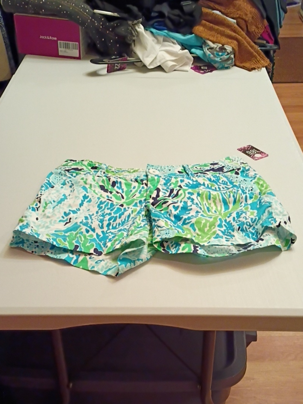 Lilly Pulitzer Callahan Short Teal, Blue & Green Printed Athletic Shorts